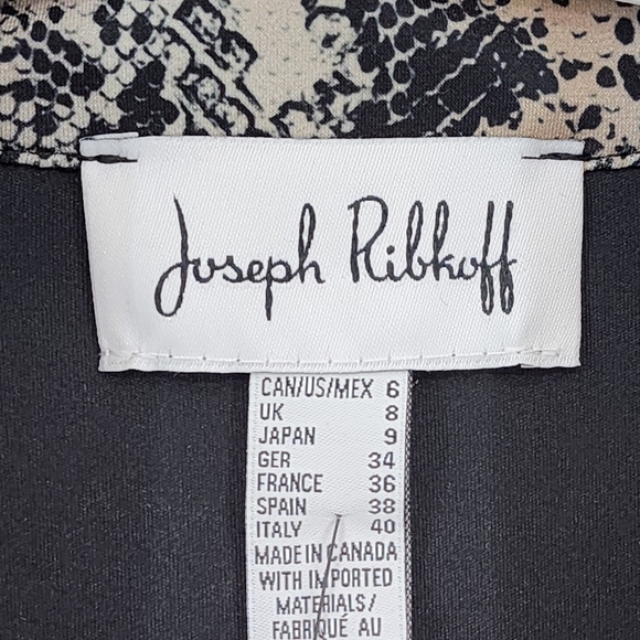 Joseph Ribkoff Women's Snakeskin Peak Lapel Blazer - 6 - Picture 4 of 8